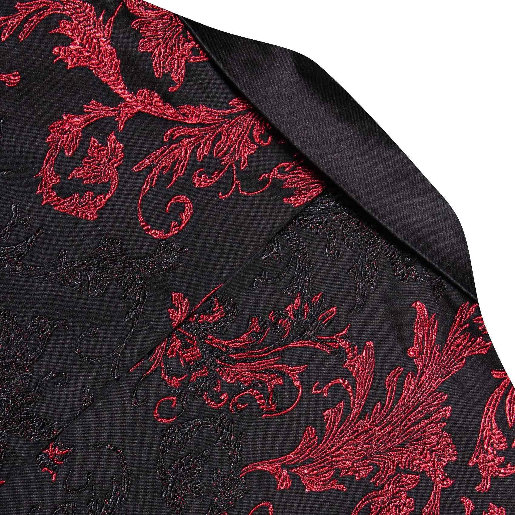 Red Black Floral Men's Suit for Party