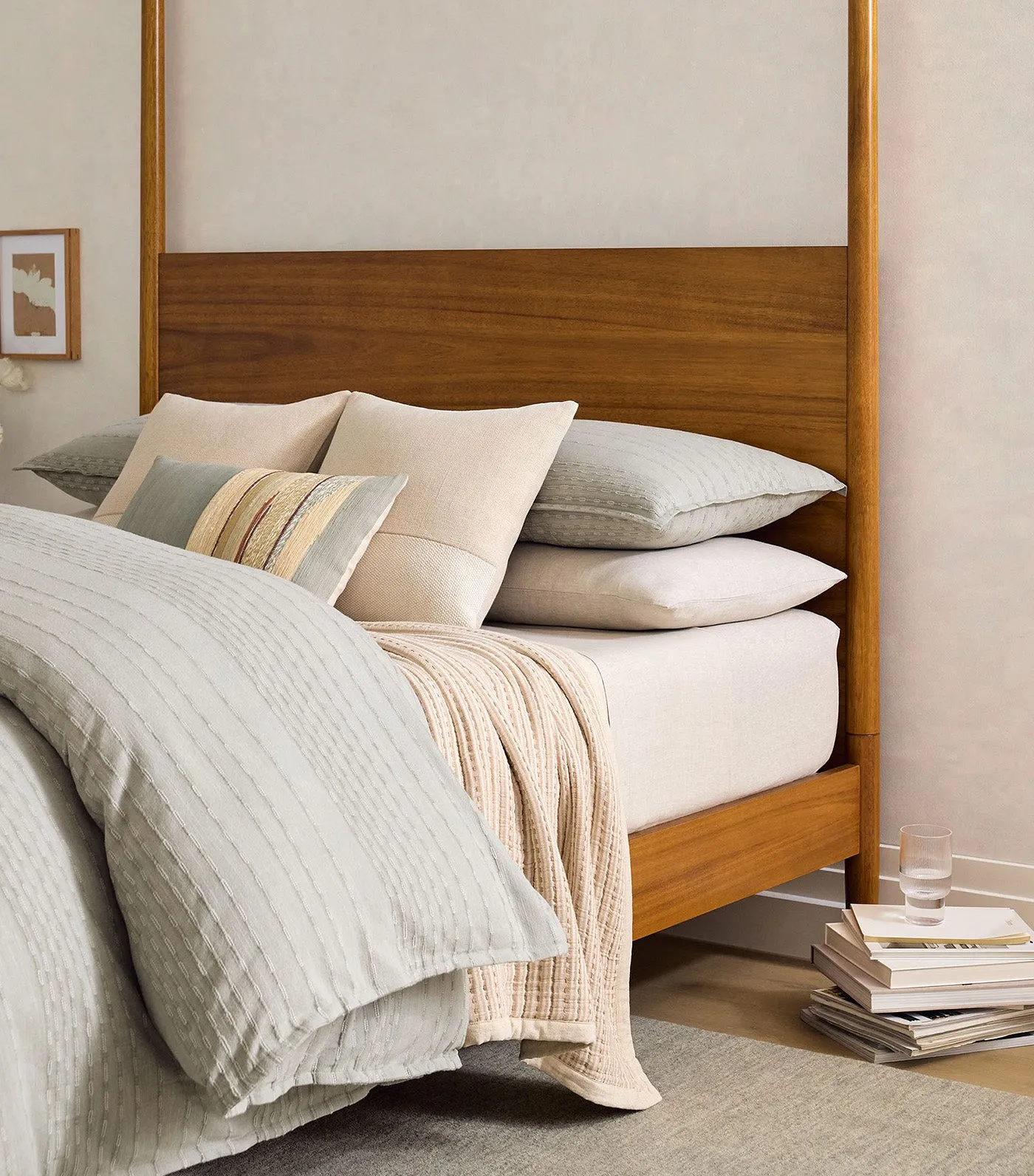 Reese Linen Cotton Duvet Cover & Shams - Celadon