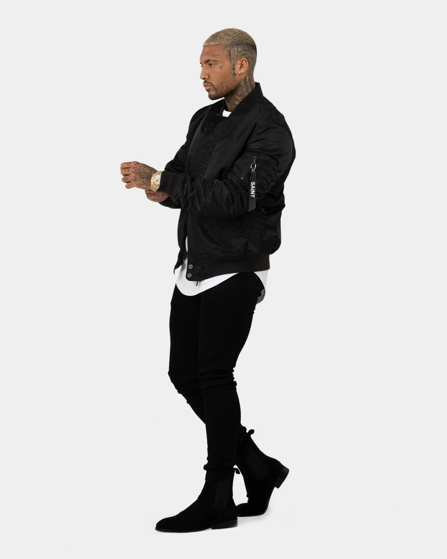 Saint Morta Cambronne Bomber Jacket Black/Black