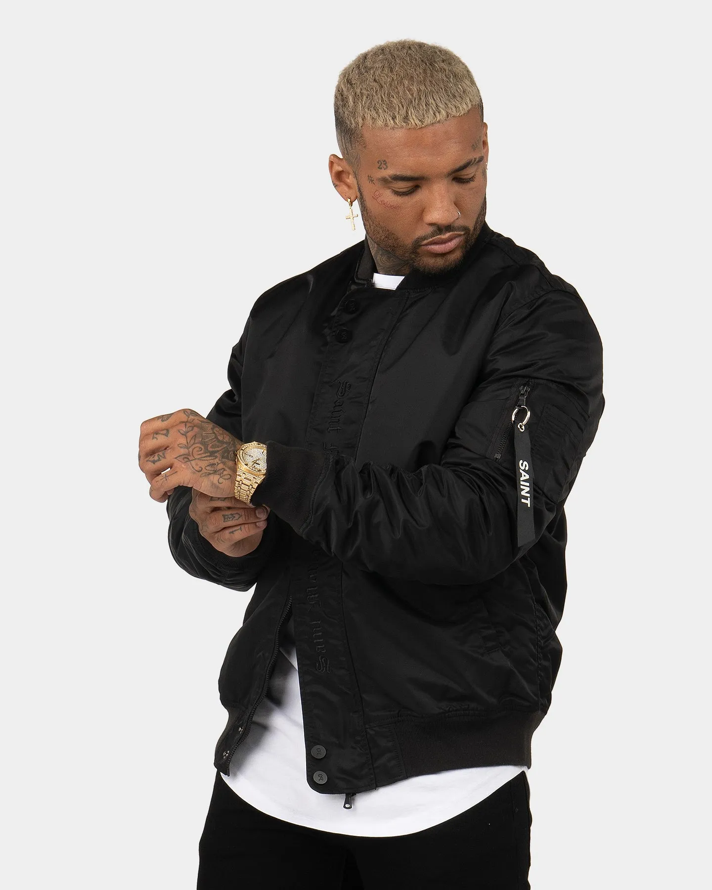 Saint Morta Cambronne Bomber Jacket Black/Black