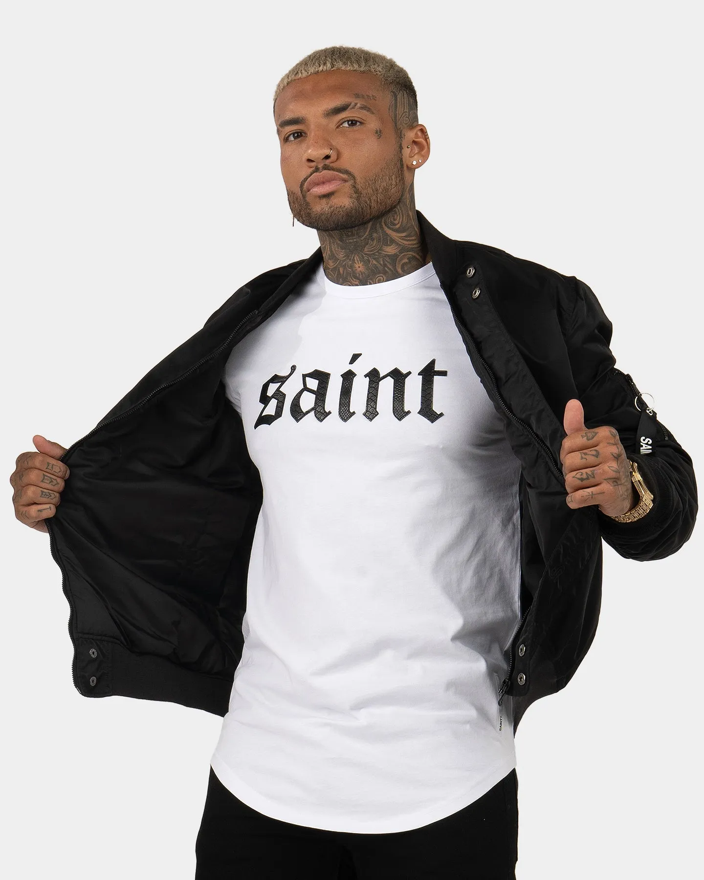 Saint Morta Cambronne Bomber Jacket Black/Black