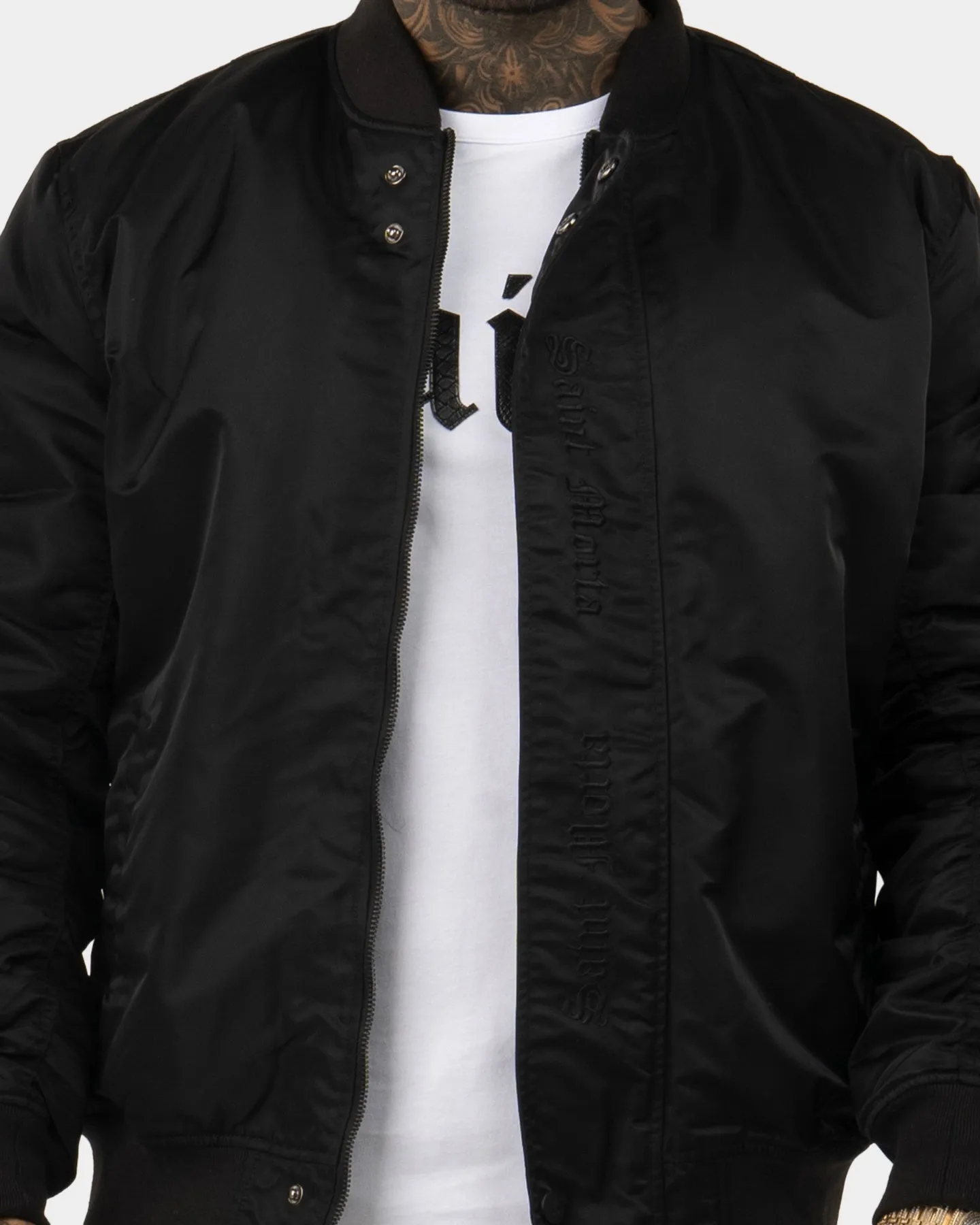 Saint Morta Cambronne Bomber Jacket Black/Black