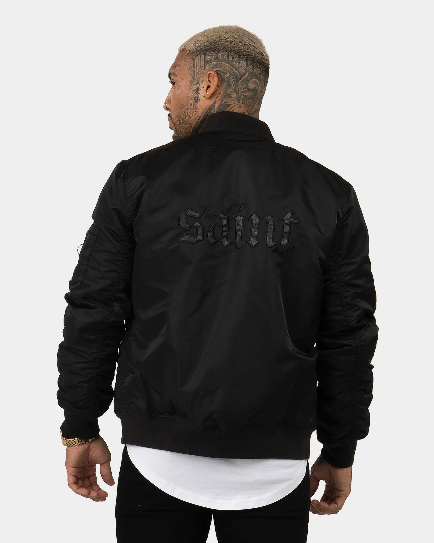 Saint Morta Cambronne Bomber Jacket Black/Black