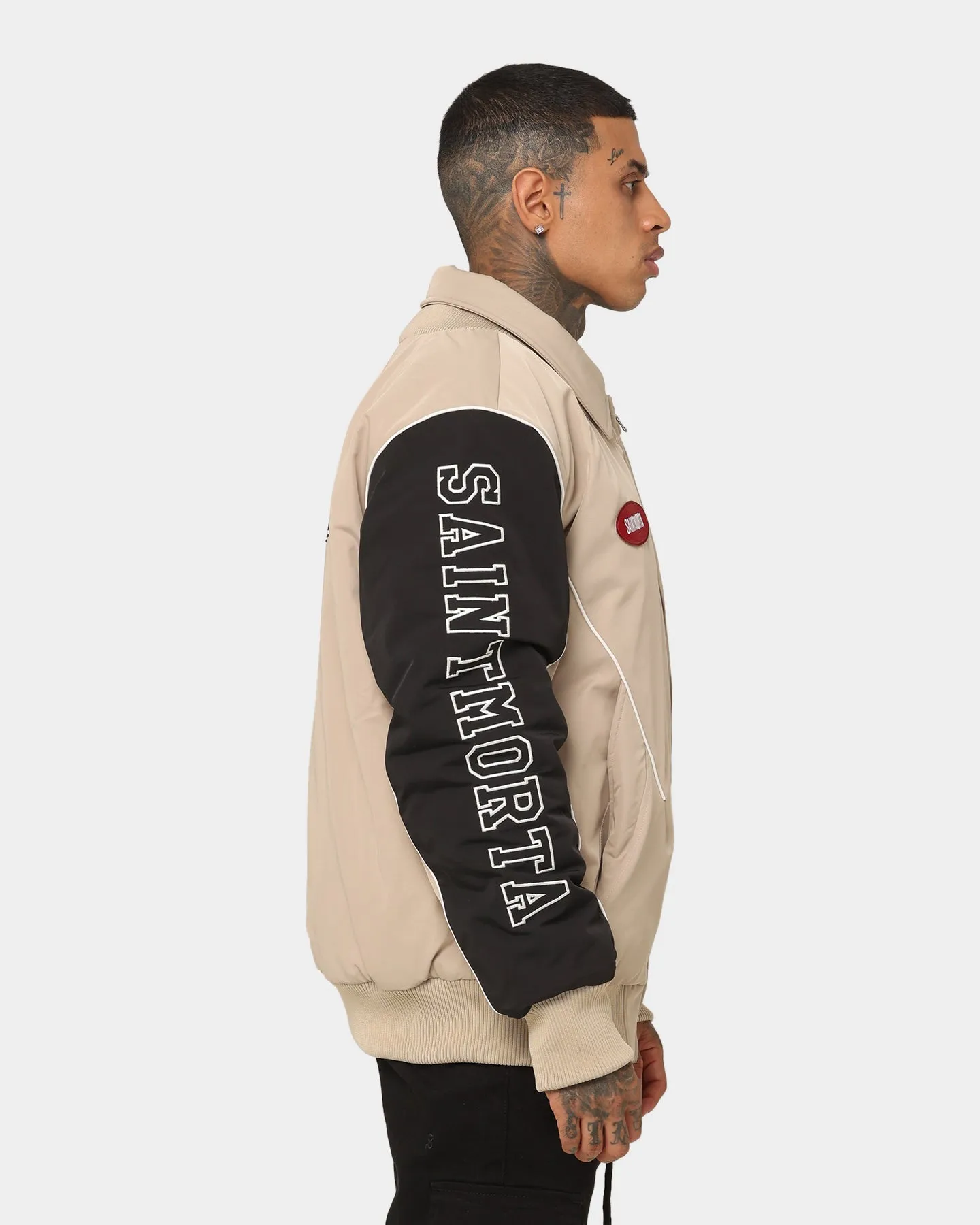 Saint Morta Pro Racing Bomber Jacket Stone/Black