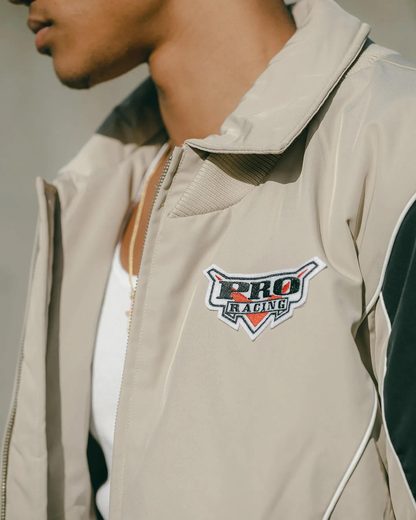 Saint Morta Pro Racing Bomber Jacket Stone/Black
