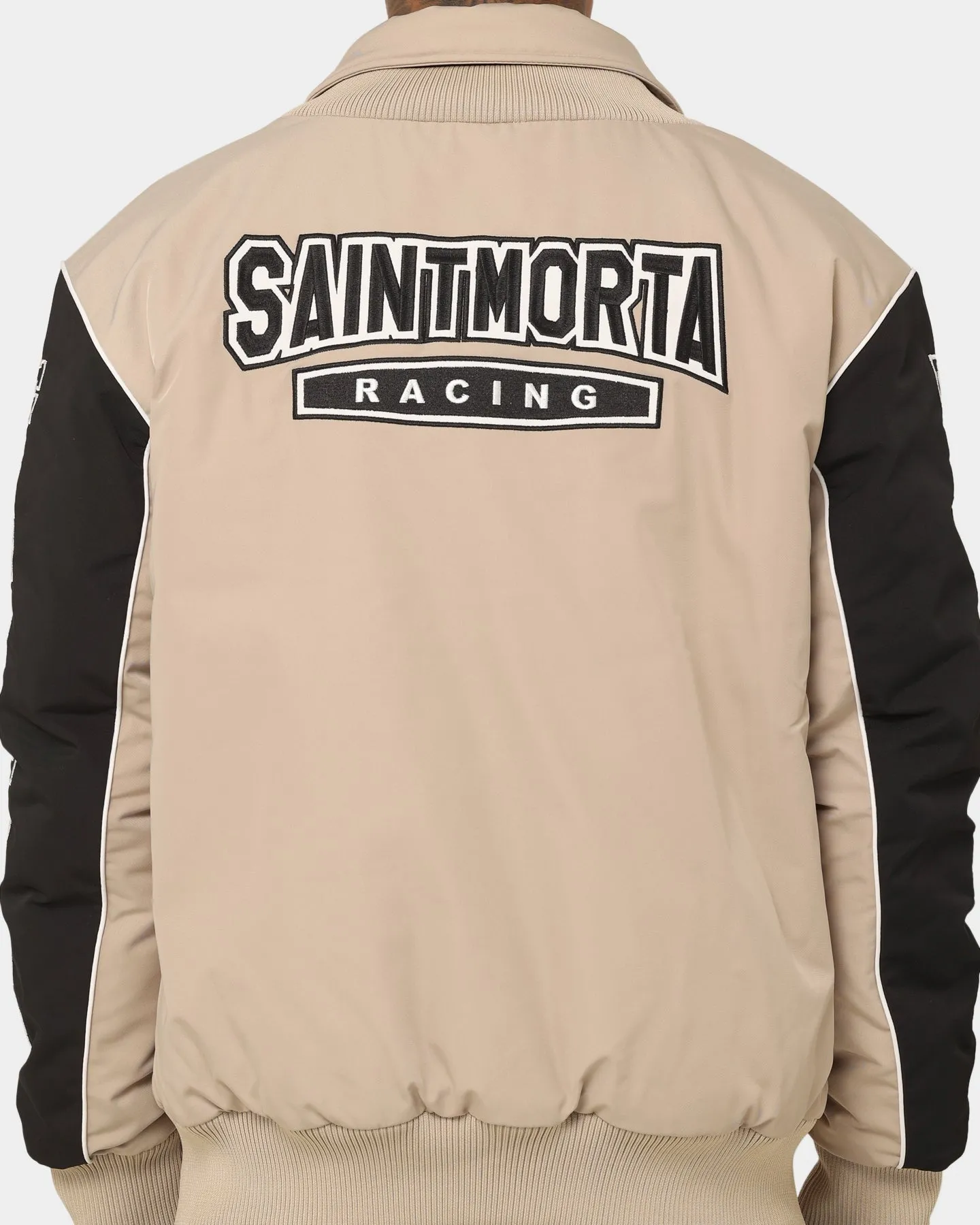 Saint Morta Pro Racing Bomber Jacket Stone/Black