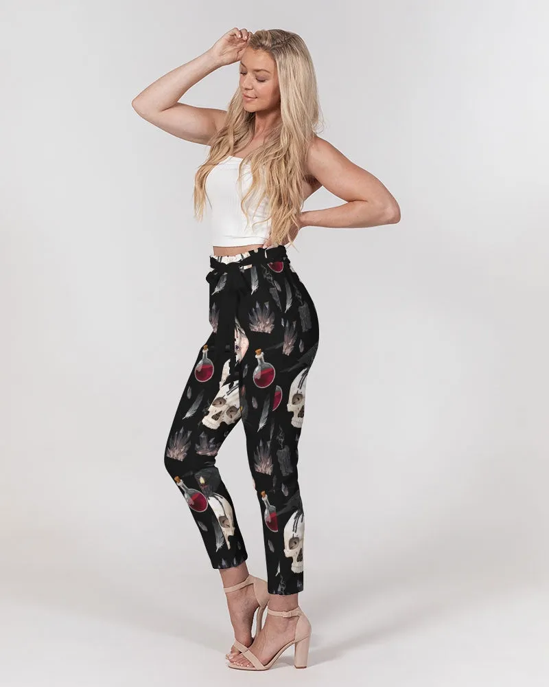 Salem Women's Belted Tapered Black Pants