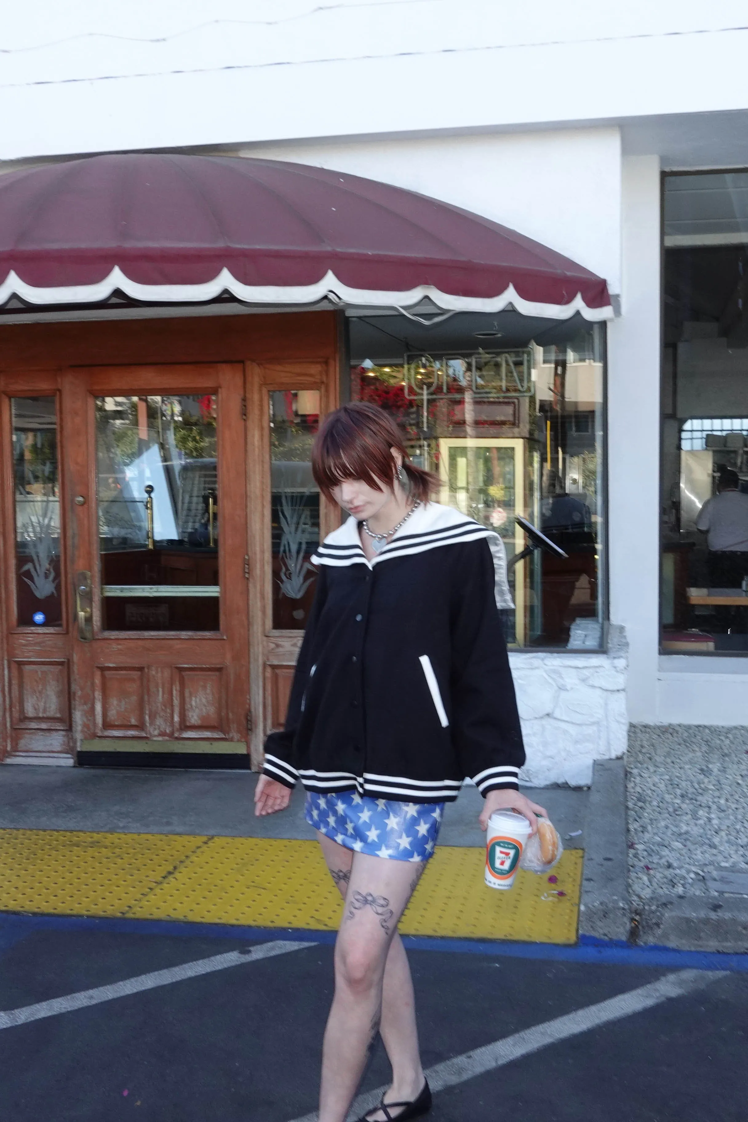 Scout Black & White Sailor Varsity Jacket