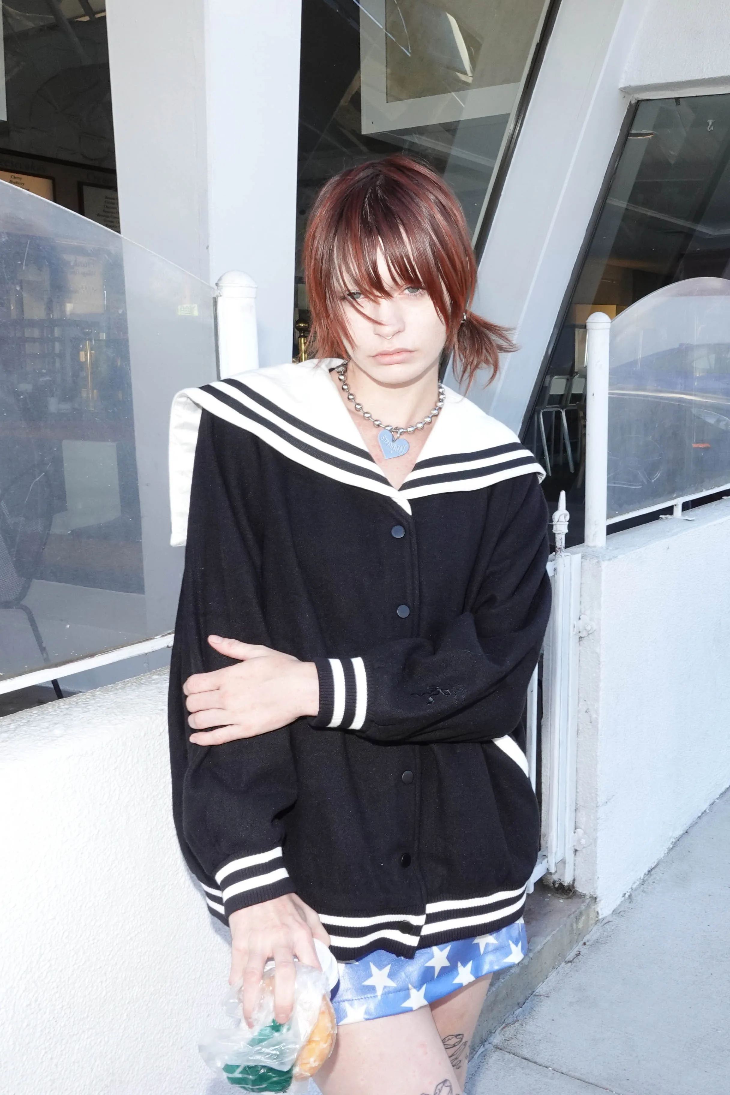 Scout Black & White Sailor Varsity Jacket
