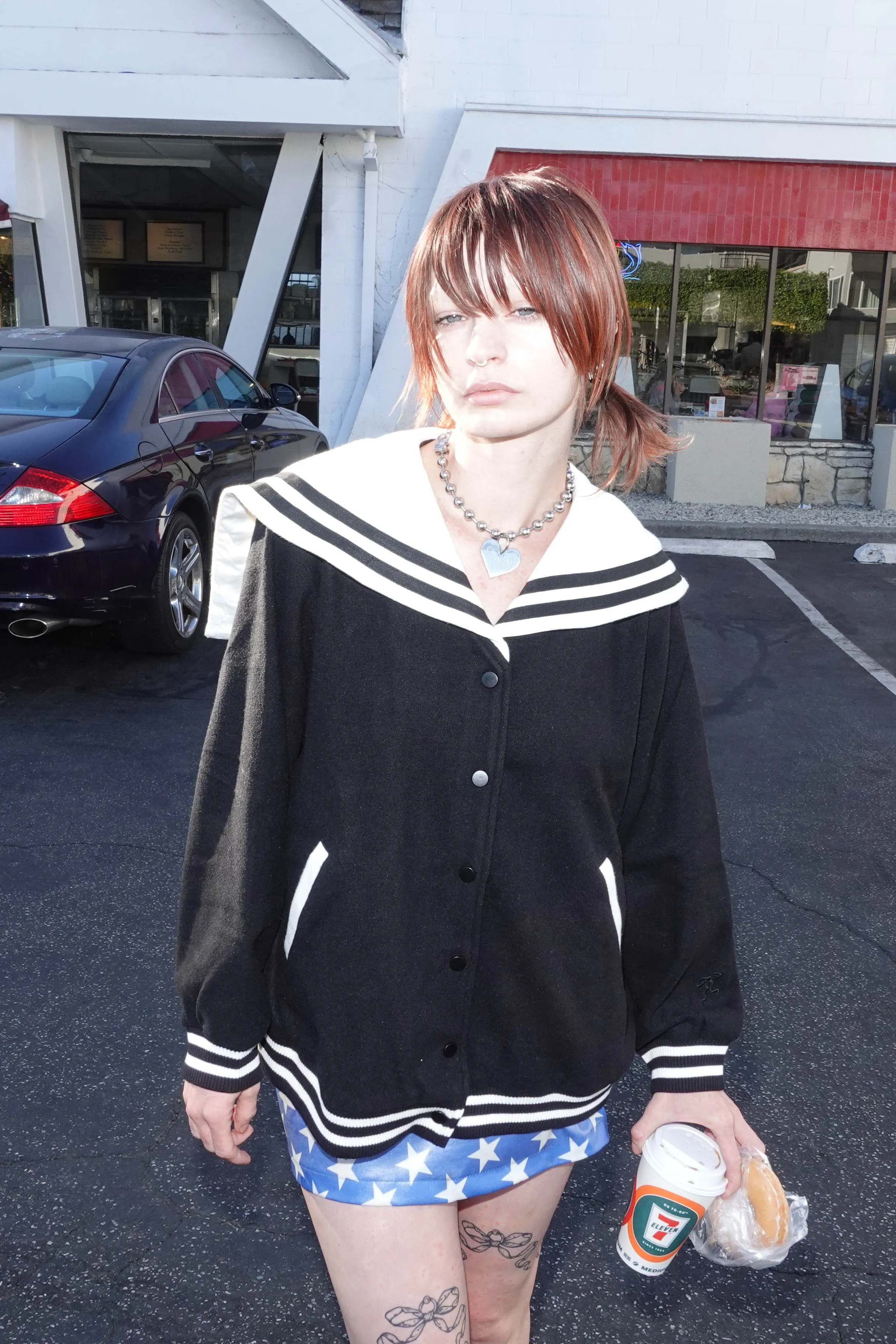Scout Black & White Sailor Varsity Jacket