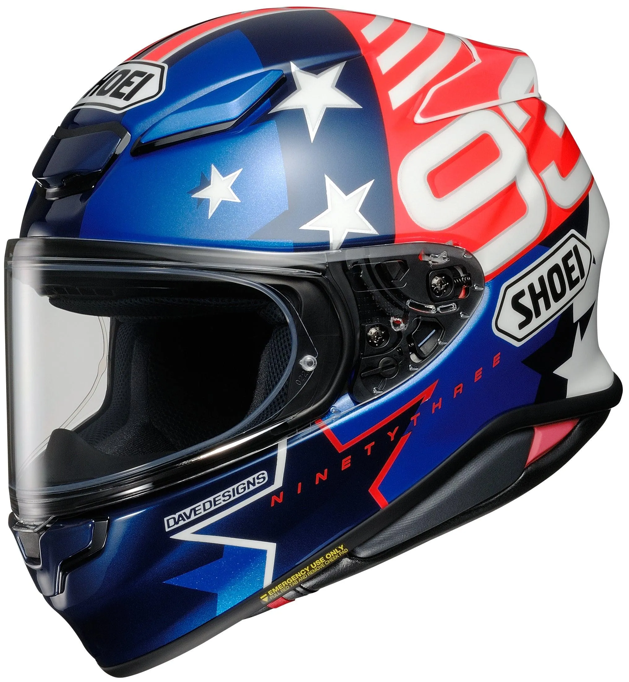 Shoei RF-1400 Marquez American Spirit Helmet - TC-10 Red/White/Blue