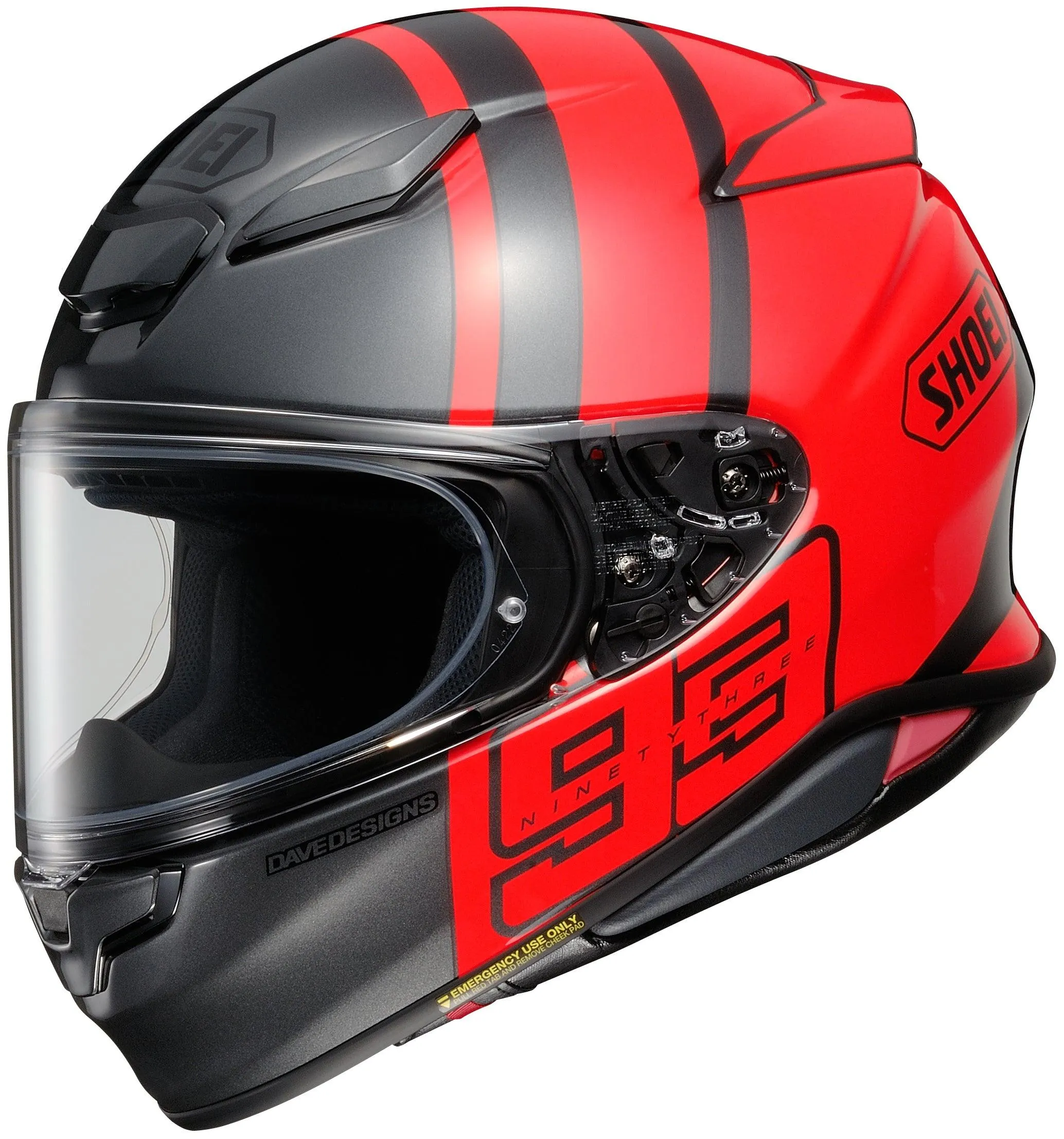 Shoei RF-1400 MM93 Collection Track Helmet - TC-1 Red/Black