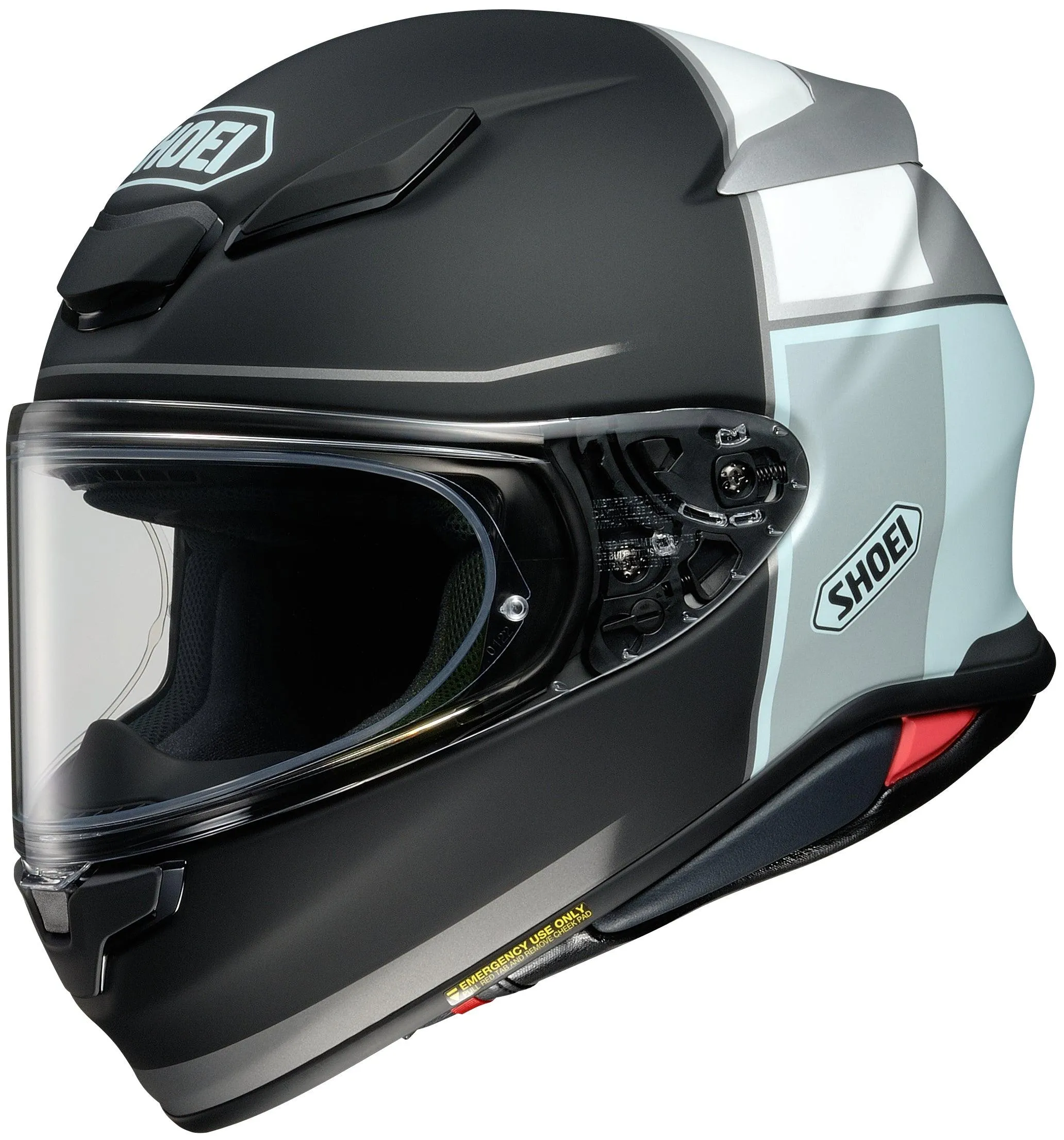 Shoei RF-1400 Yonder Helmet - TC-2 Black/Light Blue/Silver/White