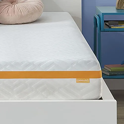 Simmons - Gel Memory Foam Mattress - 10 Inch, Queen Size, Medium Feel, Motion Isolating, Moisture Wicking Cover, CertiPur-US Certified, 100-Night Trial