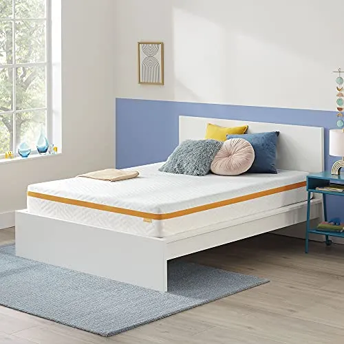 Simmons - Gel Memory Foam Mattress - 10 Inch, Queen Size, Medium Feel, Motion Isolating, Moisture Wicking Cover, CertiPur-US Certified, 100-Night Trial