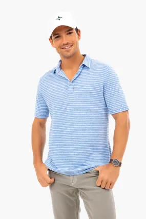Sky Blue Cloud Stripe Polo