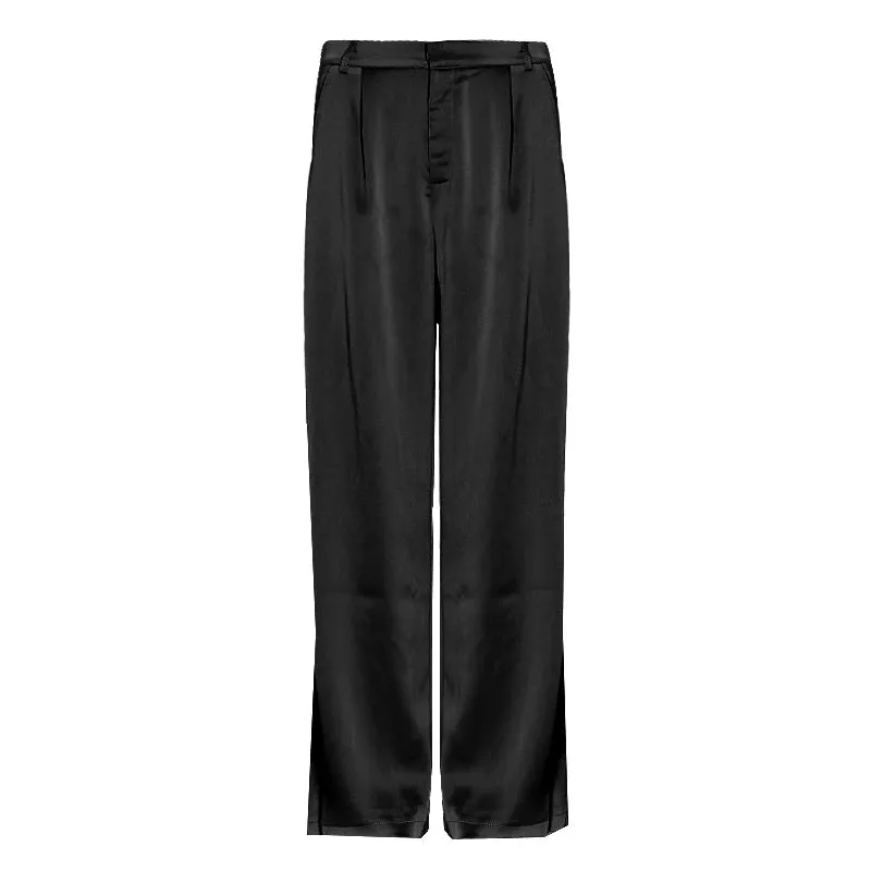 Summer Loose Casual Trousers For Women High Waist Maxi Wide Leg Pants Female Elegant Fashion Clothes