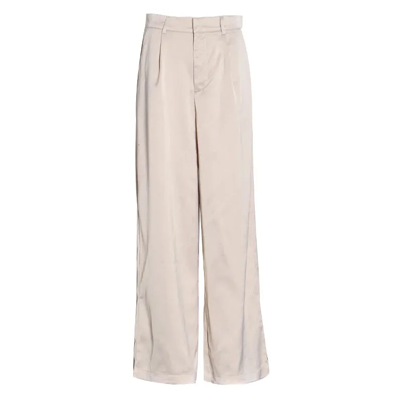 Summer Loose Casual Trousers For Women High Waist Maxi Wide Leg Pants Female Elegant Fashion Clothes