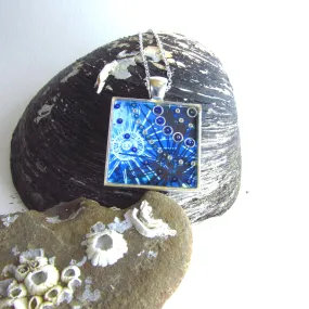 Supernova - silver plated necklace