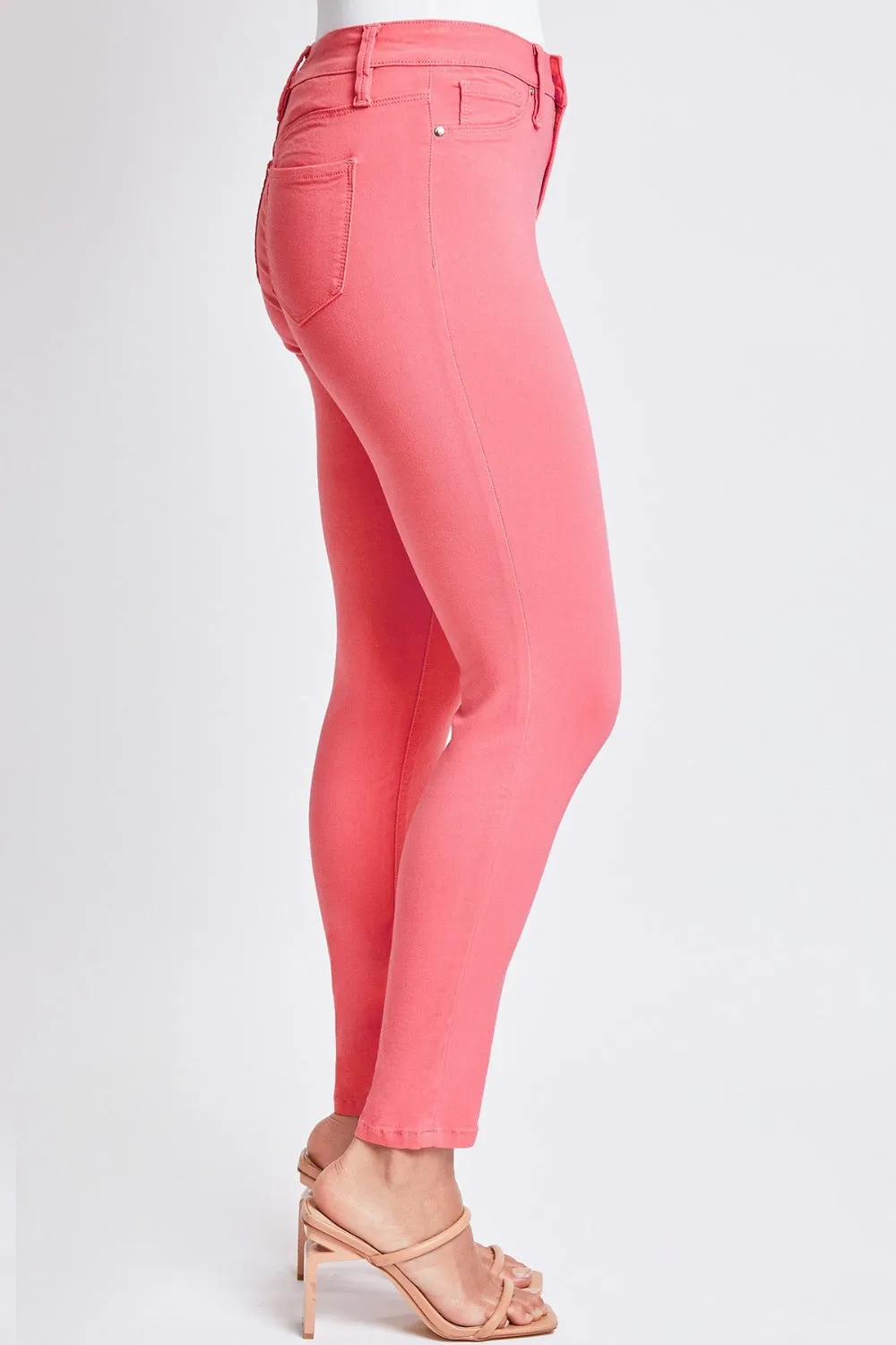 TEEK - Shell Pink Hyperstretch Mid-Rise Skinny Jeans