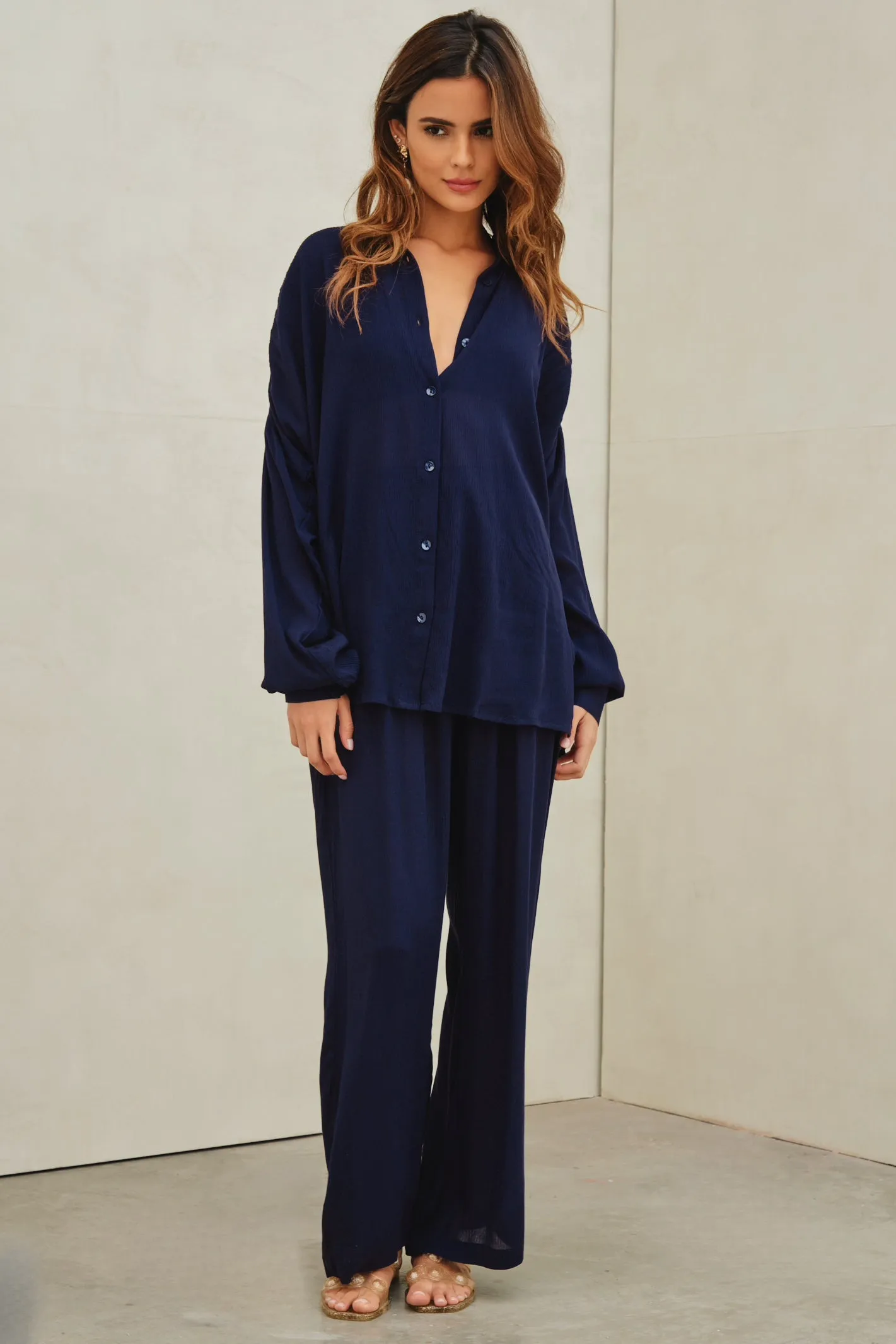 Tempus Beach Shirt Navy