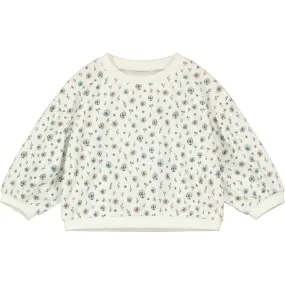 Terri Sweater in White Flowers   Plants
