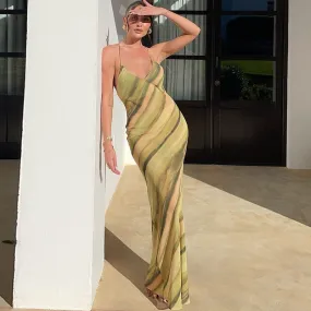 Territory dress to impress divine being Style Sexy Sling Dress Digital Printing Wrapped Chest Sleeveless Pullover Backless Slim Hip Skirt for Women