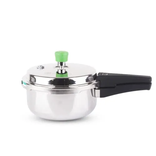 The Indus Valley Tri-ply Stainless Steel Outer Lid Pressure Pan | Small, 3 Litres, 1.8kg | Induction friendly | ISI-Certified, Nonstick 3-Layer Body, 100% Pure & Toxin-free, 5 Years Warranty