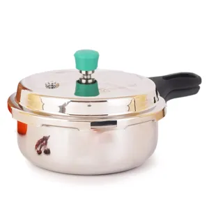 The Indus Valley Tri-ply Stainless Steel Outer Lid Pressure Pan | Small, 3 Litres, 1.8kg | Induction friendly | ISI-Certified, Nonstick 3-Layer Body, 100% Pure & Toxin-free, 5 Years Warranty