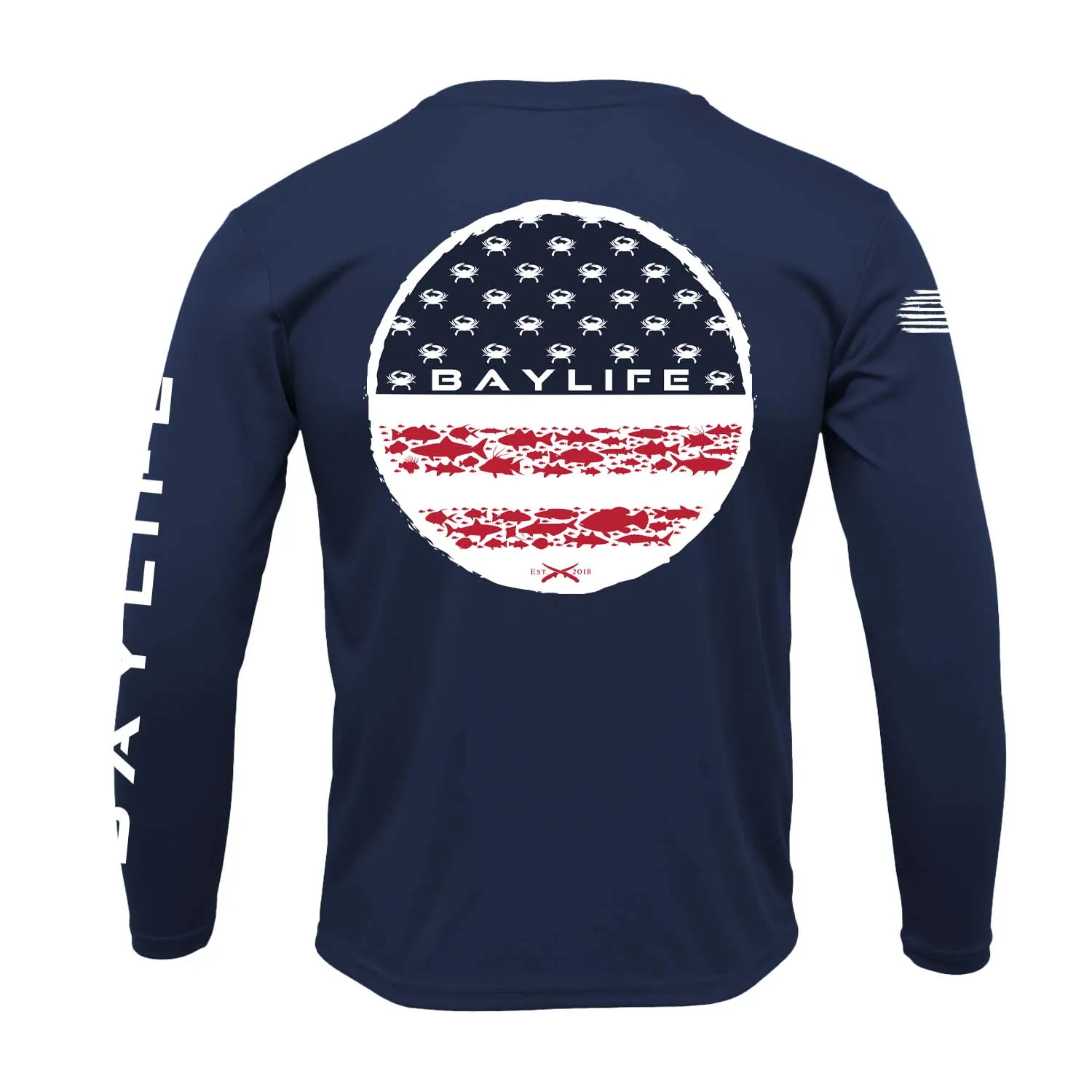 The U.S. of Bay Performance Long Sleeve T-Shirt | Navy