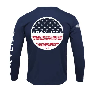 The U.S. of Bay Performance Long Sleeve T-Shirt | Navy