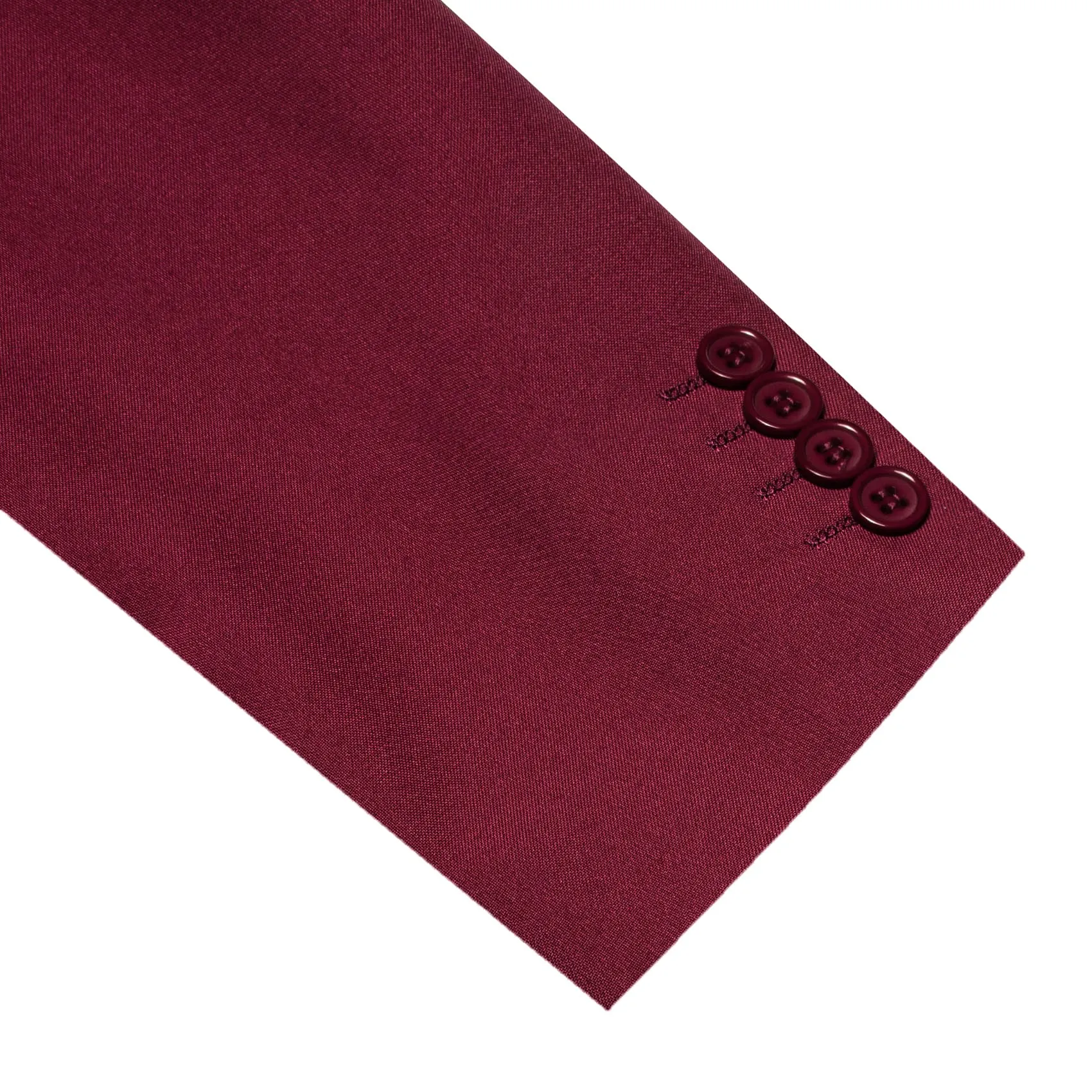 Ties2you Men's Suit Burgundy Red Solid Button Down Notched Collar Dress Suit Top