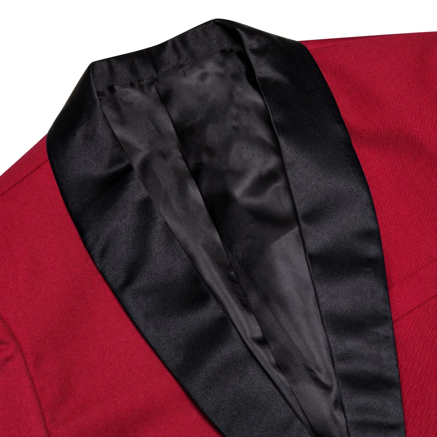 Ties2you Men's Suit Fire Brick Red Solid Shawl Collar Silk Suit