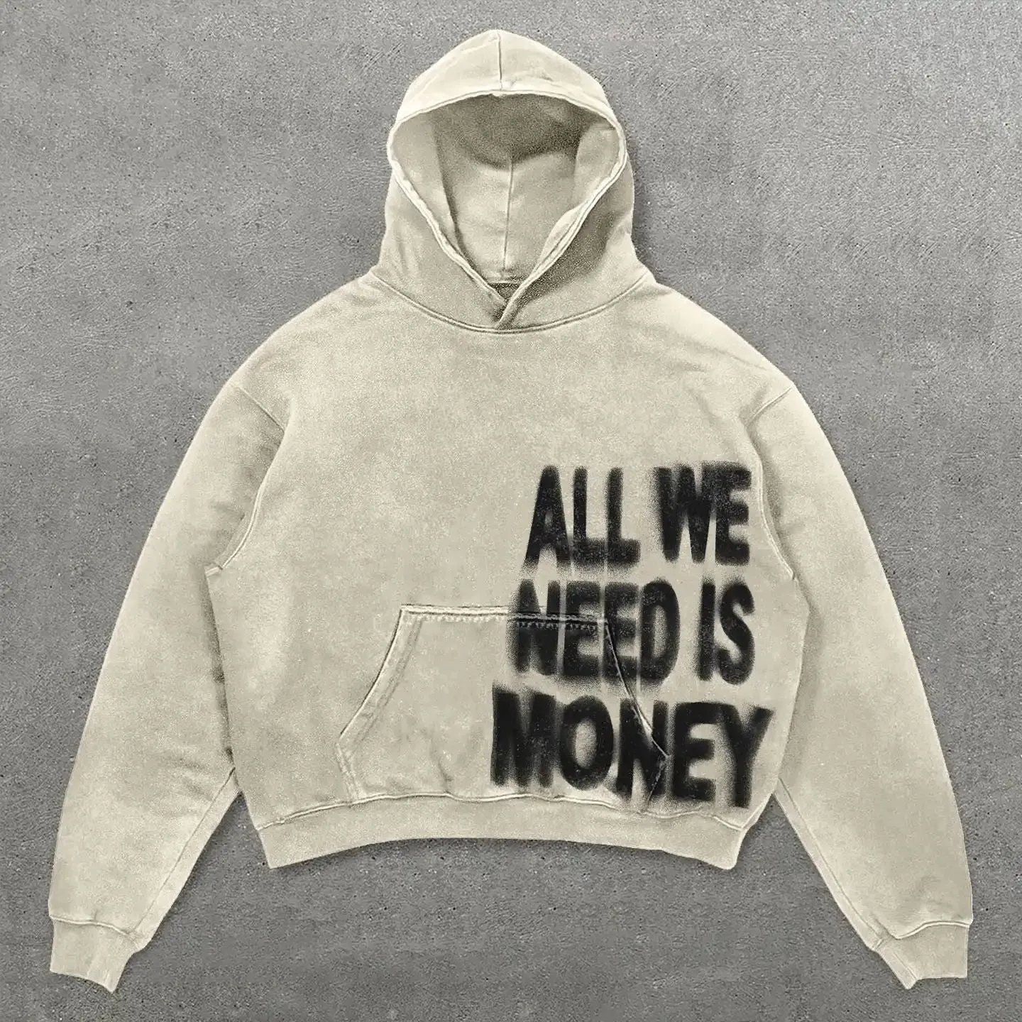 Toleet 90s streetwear Harajuku Y2K ALL WE NEED IS MONEY Sweatshirt Pullover Sweatshirt