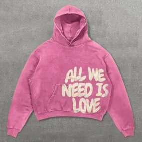 Toleet 90s streetwear Harajuku Y2K ALL WE NEED IS MONEY Sweatshirt Pullover Sweatshirt
