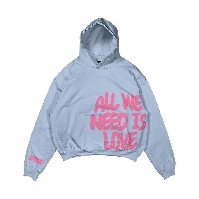 Toleet 90s streetwear Harajuku Y2K ALL WE NEED IS MONEY Sweatshirt Pullover Sweatshirt