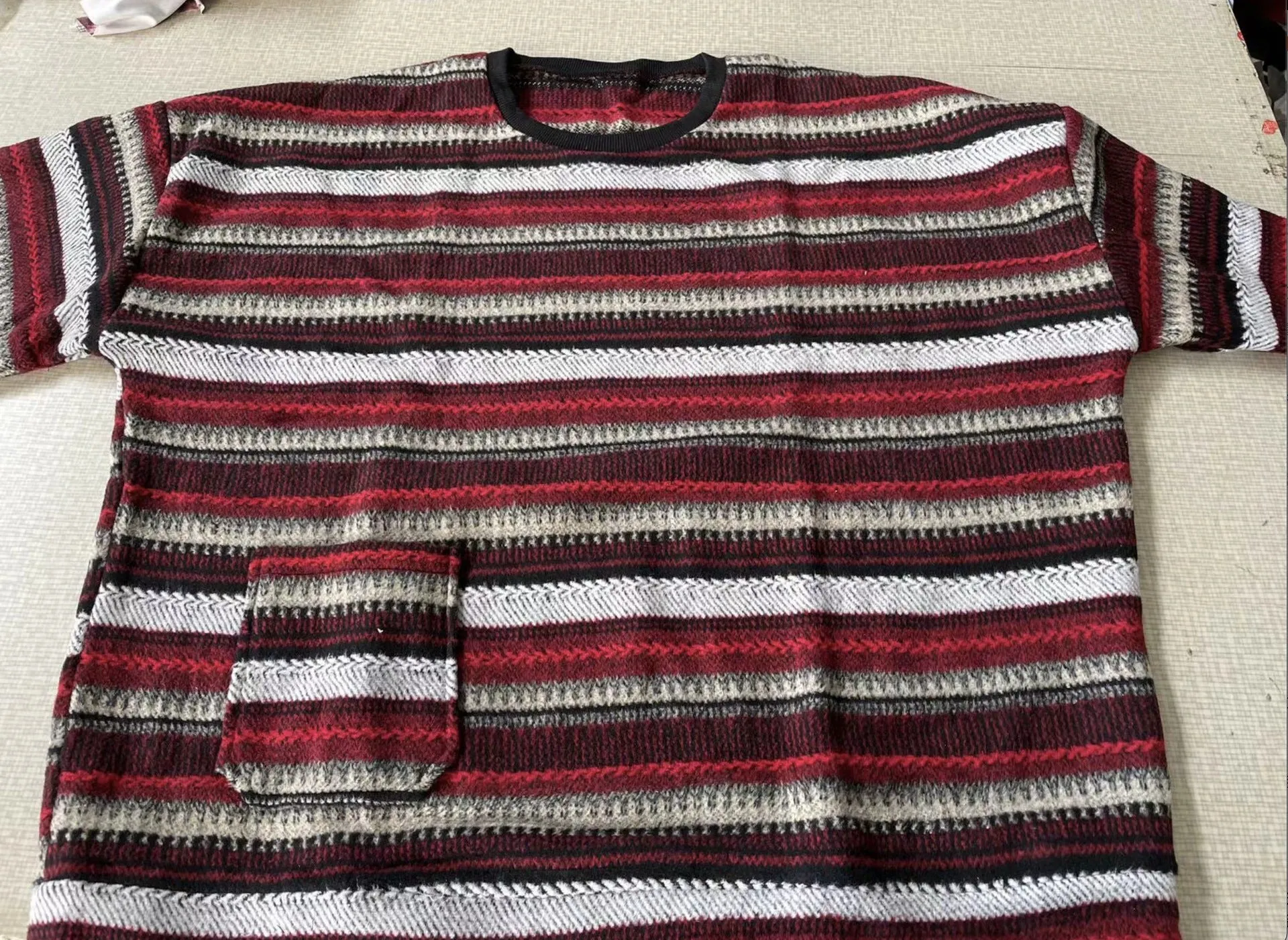 Toleet mens fall fashion  Retro Lazy Style Autumn and Winter plus Size 80's Striped Sweater Women's and Men's