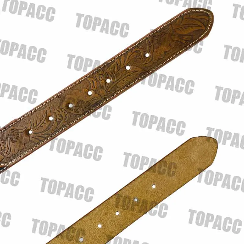 TOPACC Western Super Concho Horse Country Belts Genuine Leather