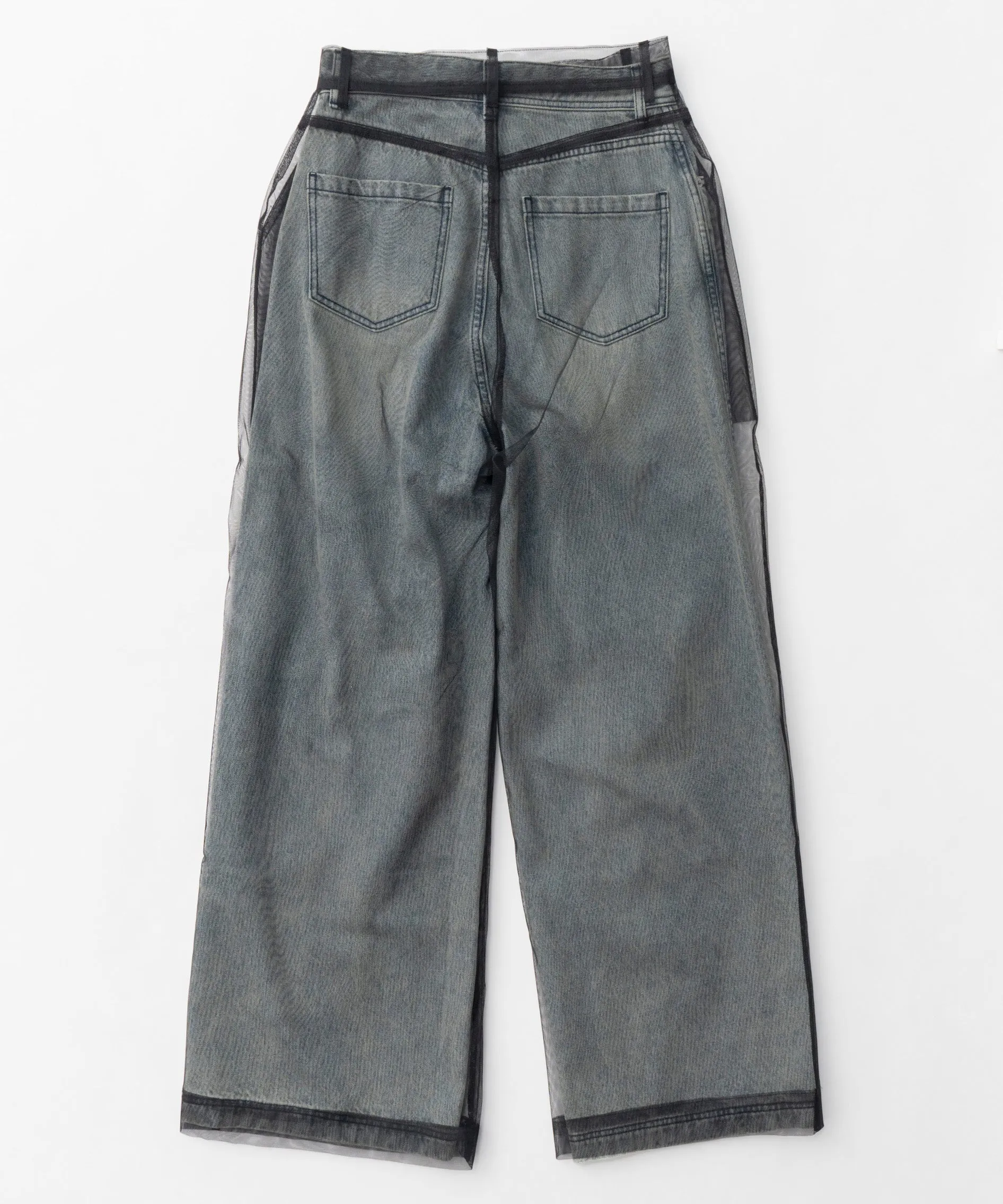 Tulle Layer Denim Pants