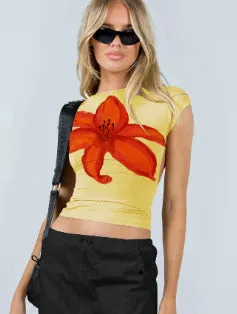 Uniwim barn jacket outfits 2024 New Flower Print Short-Sleeved T-shirt Women's Sexy Backless Slim Top Hot Girl
