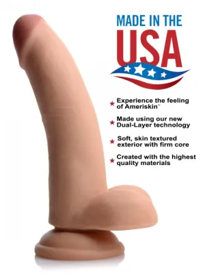 Usa Cocks 8in Ameriskin Dildo Light