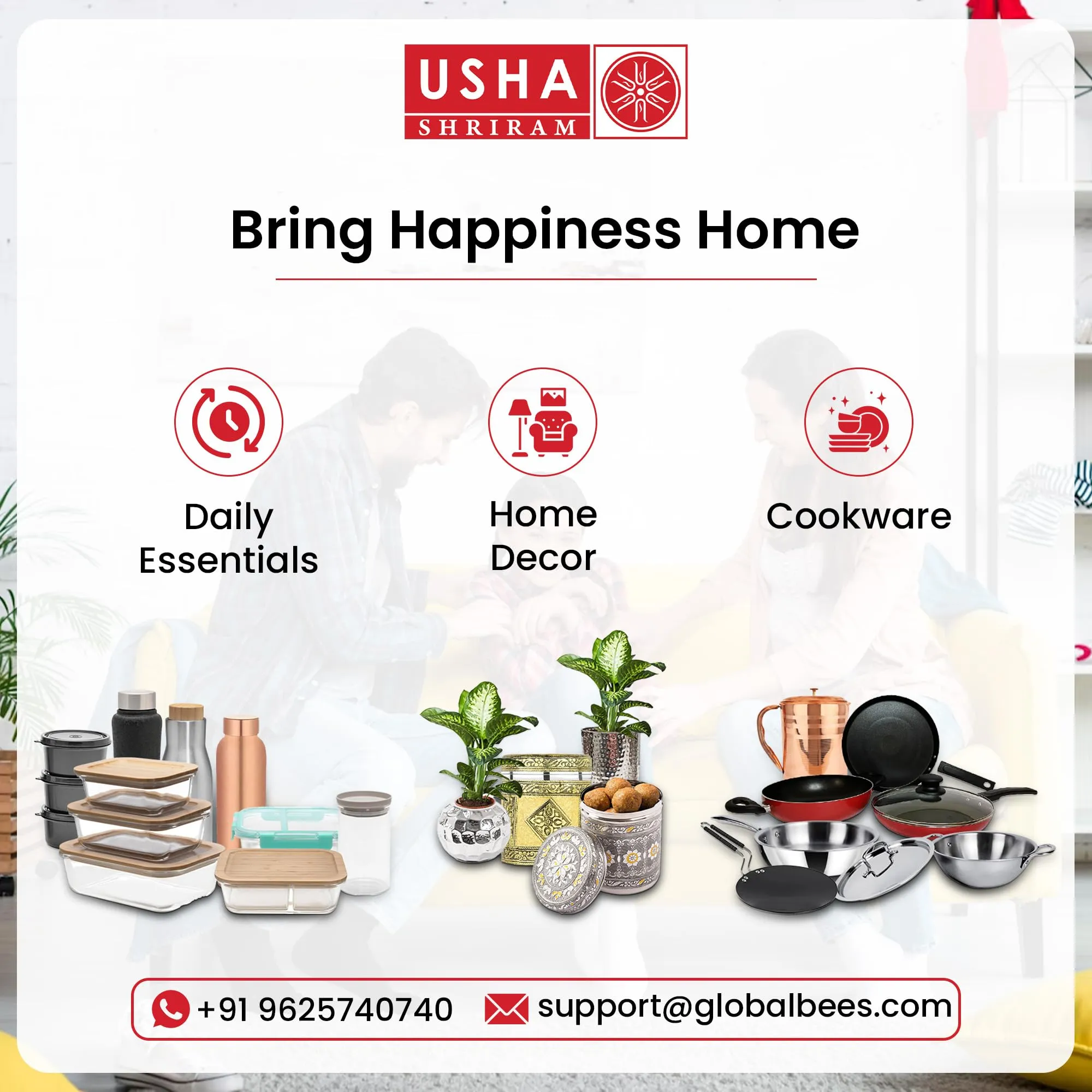 USHA SHRIRAM Non Stick Biryani Handi (5L) | Casserole with Lid | Aluminium Handi For Cooking | Biryani Pot | Cook N Serve Pot With Lid | Gas & Induction Handi | Cooking Handi Pot