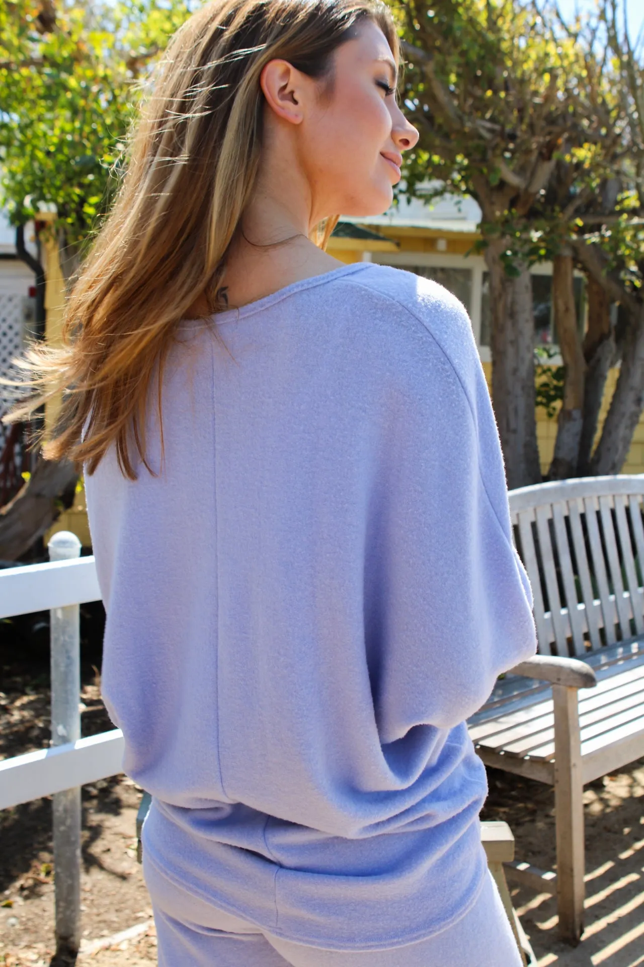 V Neck Sweater Lavender