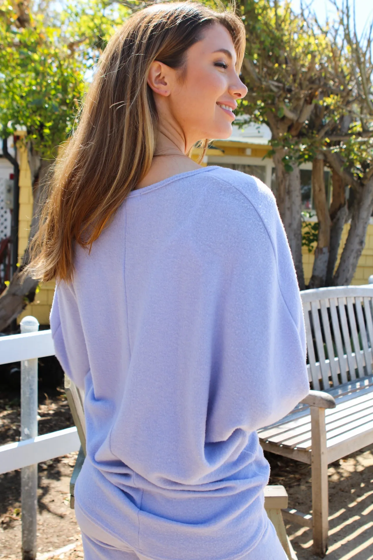 V Neck Sweater Lavender