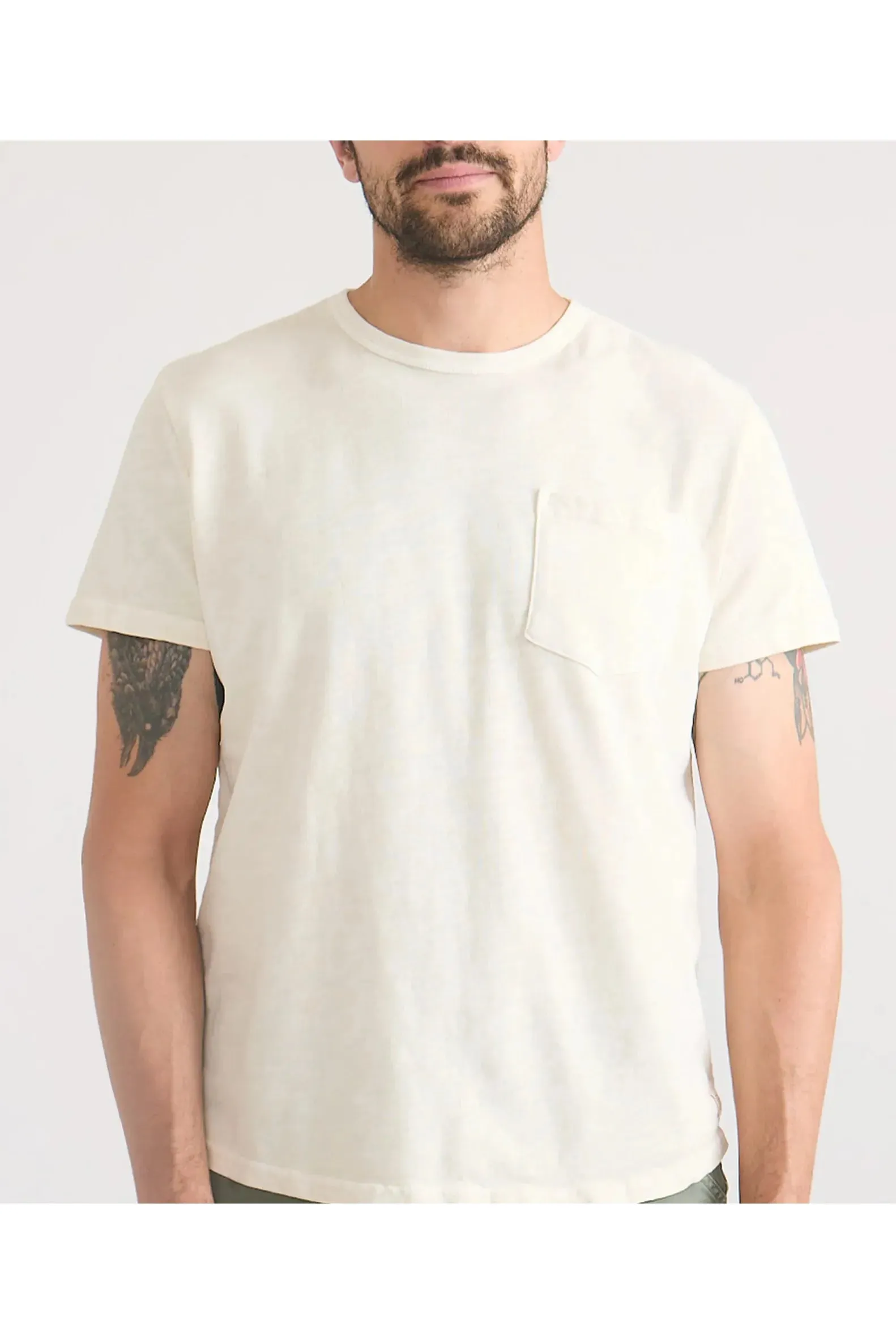 Vintage Heavy Slub Pocket Tee - Antique White