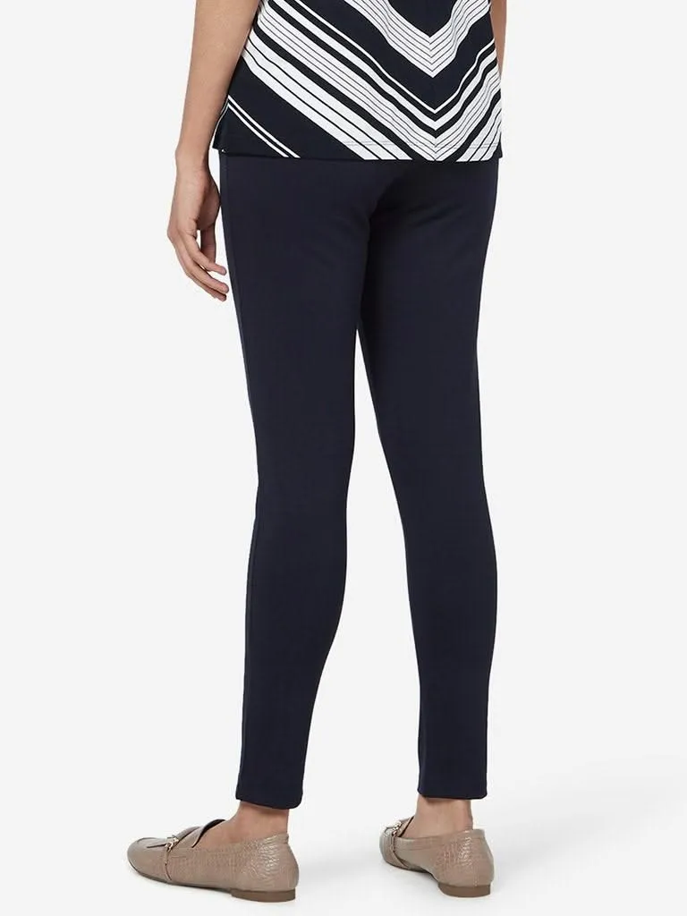 Wardrobe Navy Zip Design Kesper Pointe Pants