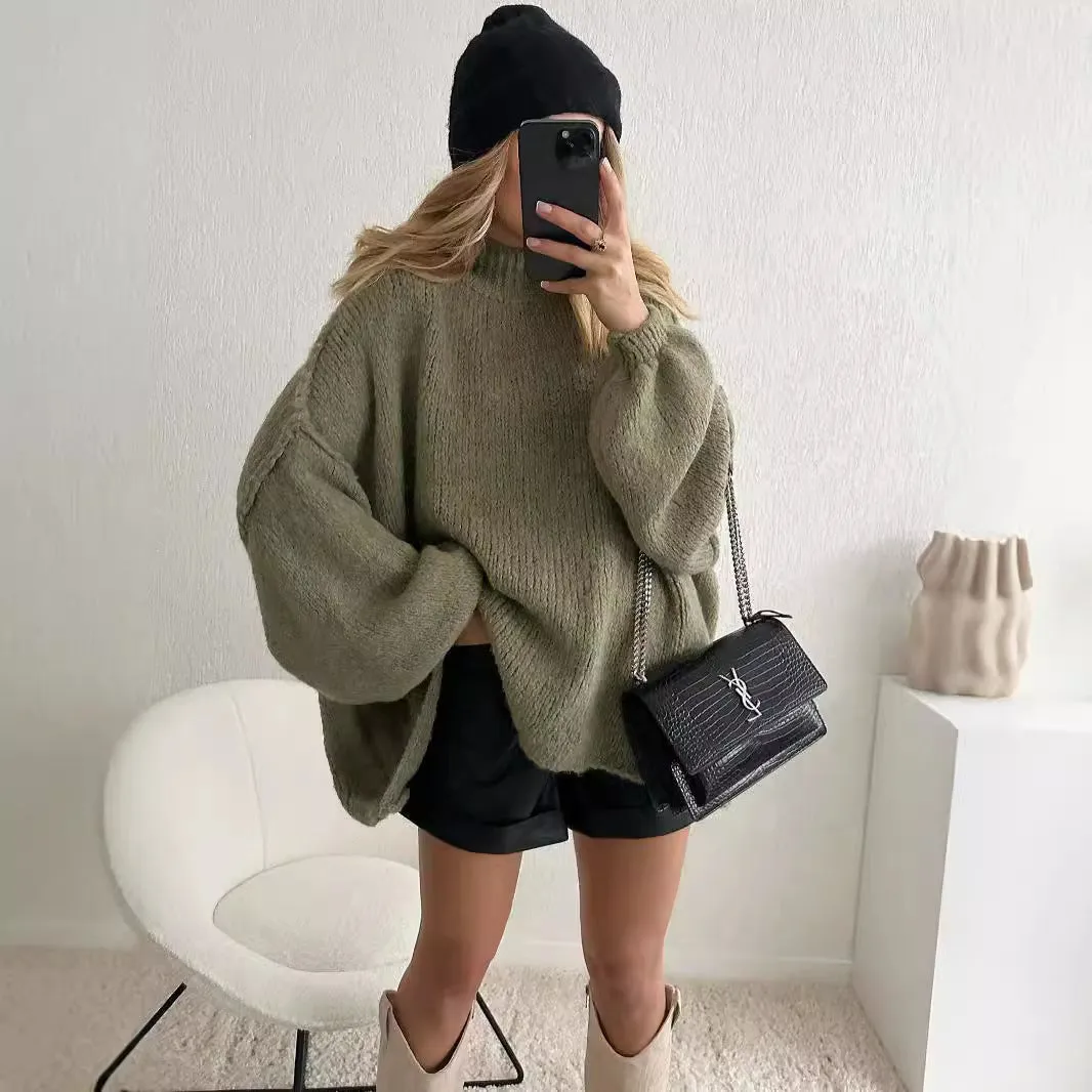Wenkouban fall outfits women Women's 2024 Spring and Autumn New Elegant round Neck Simple Fashion Style Thin Sweater