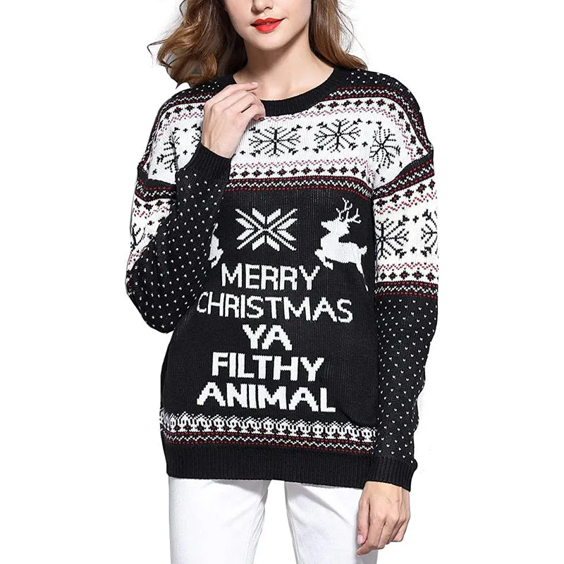 Wenkouban guys in skirts Christmas outfits Sweater SuéterVillapaitaPull-over свитерSweter