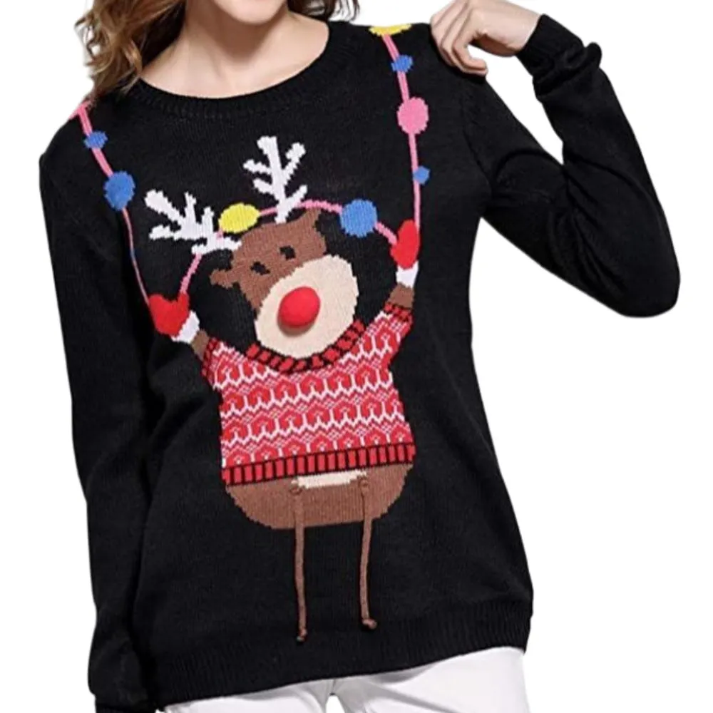Wenkouban guys in skirts Christmas outfits Sweater SuéterVillapaitaPull-over свитерSweter