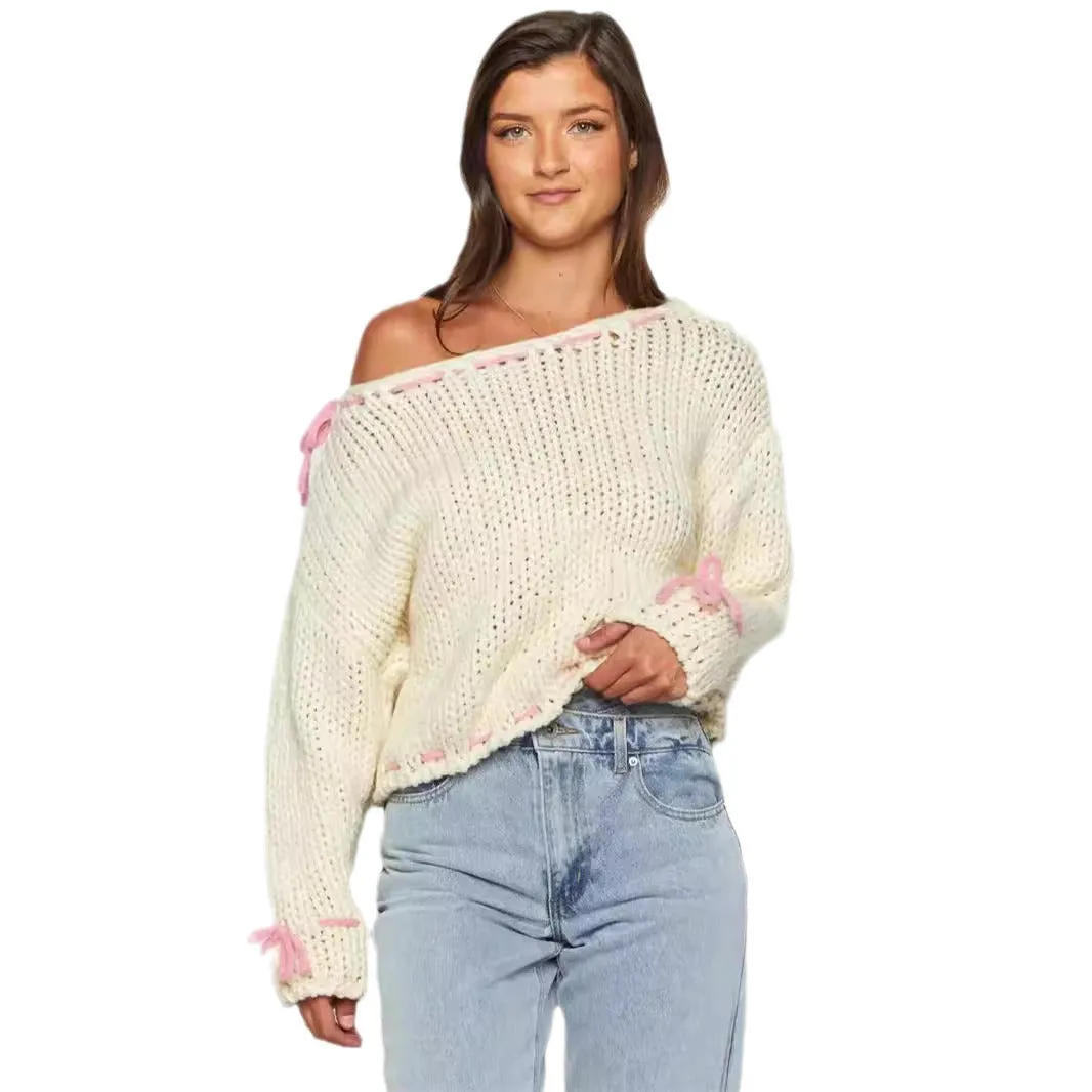 Wenkouban ultra mini uggs outfit 2024 Autumn and Winter New Pullover Sweater Fashion Long Sleeve Loose Sweater Top